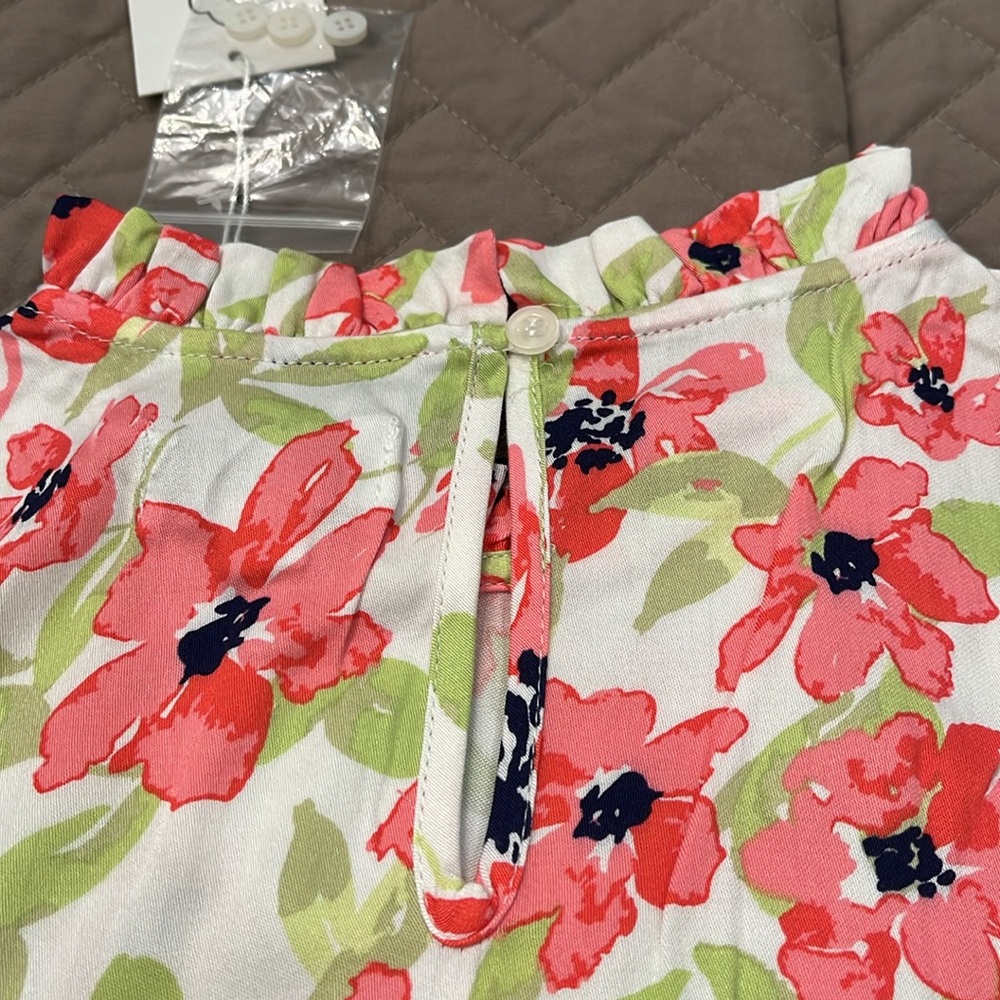 CALLIE PINK FLORAL RUFFLE TANK/NWT/Small - Picture 10 of 15